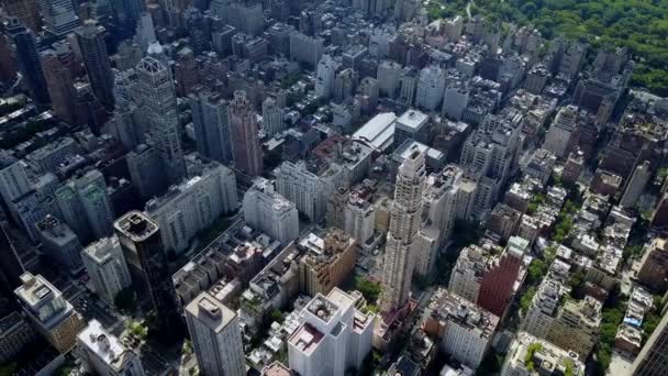 Antena Lado Leste Superior Cidade Nova Iorque — Vídeo de Stock