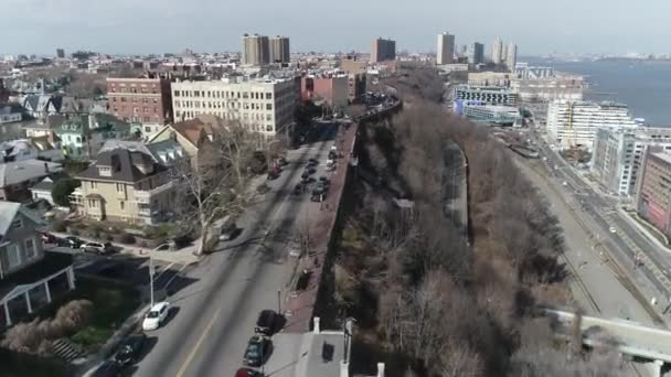 Aéreo Weehawken Nuevo Jersey — Vídeos de Stock