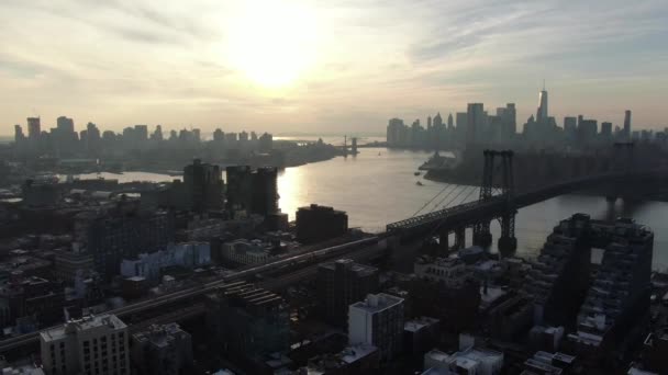Williamsburg Brooklyn Anteni Weylin Yakınlarında — Stok video