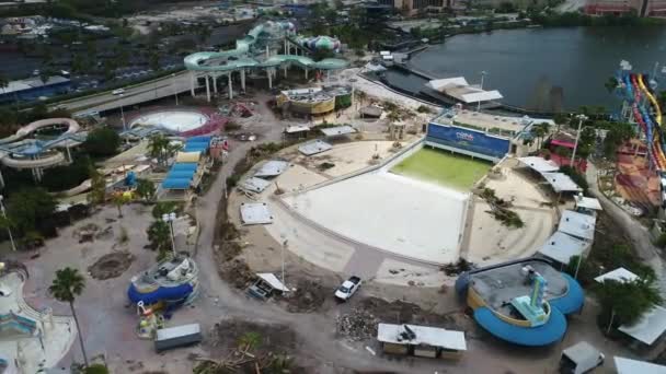 Vista Aérea Parque Aquático Demolitian Aera Orlando Florida Vídeos De Bancos De Imagens Sem Royalties