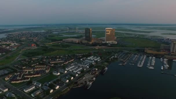 Luftaufnahmen Der Atlantischen Stadt — Stockvideo