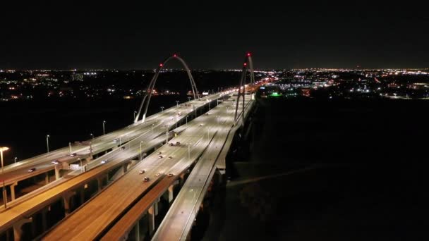 ダラスダウンタウンテキサスの夜 — ストック動画