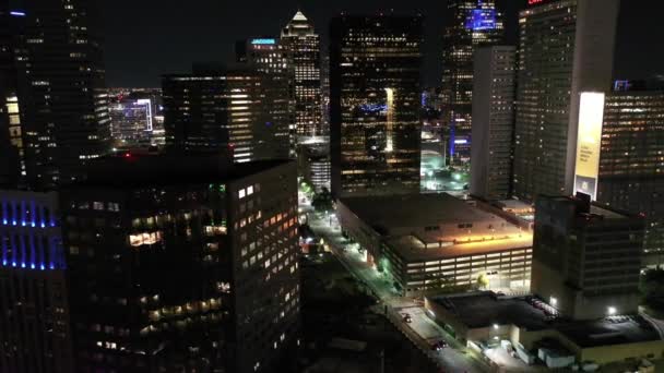 Dallas Centrum Texas Natt — Stockvideo