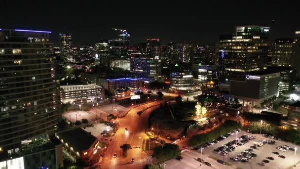 Video Noche Centro Dallas — Vídeos de Stock