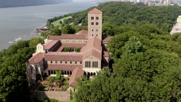 Video Van Houten Kloosters Vanuit Lucht — Stockvideo