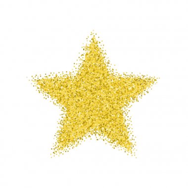 Glitter altın yıldız.