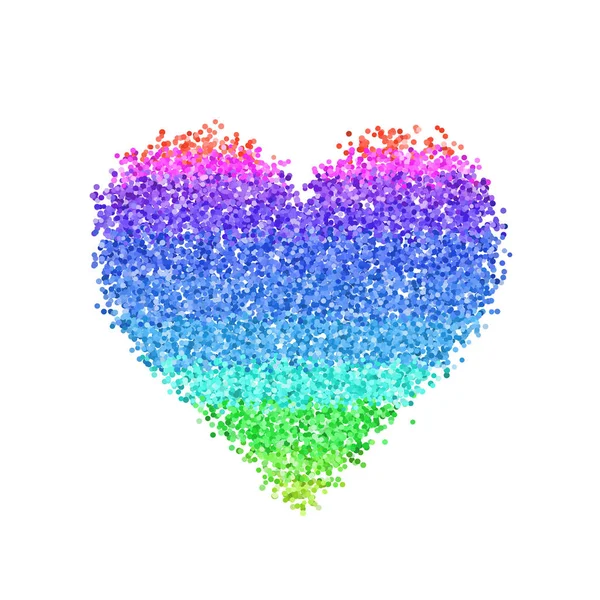 Colorful glitter heart — Stock Vector