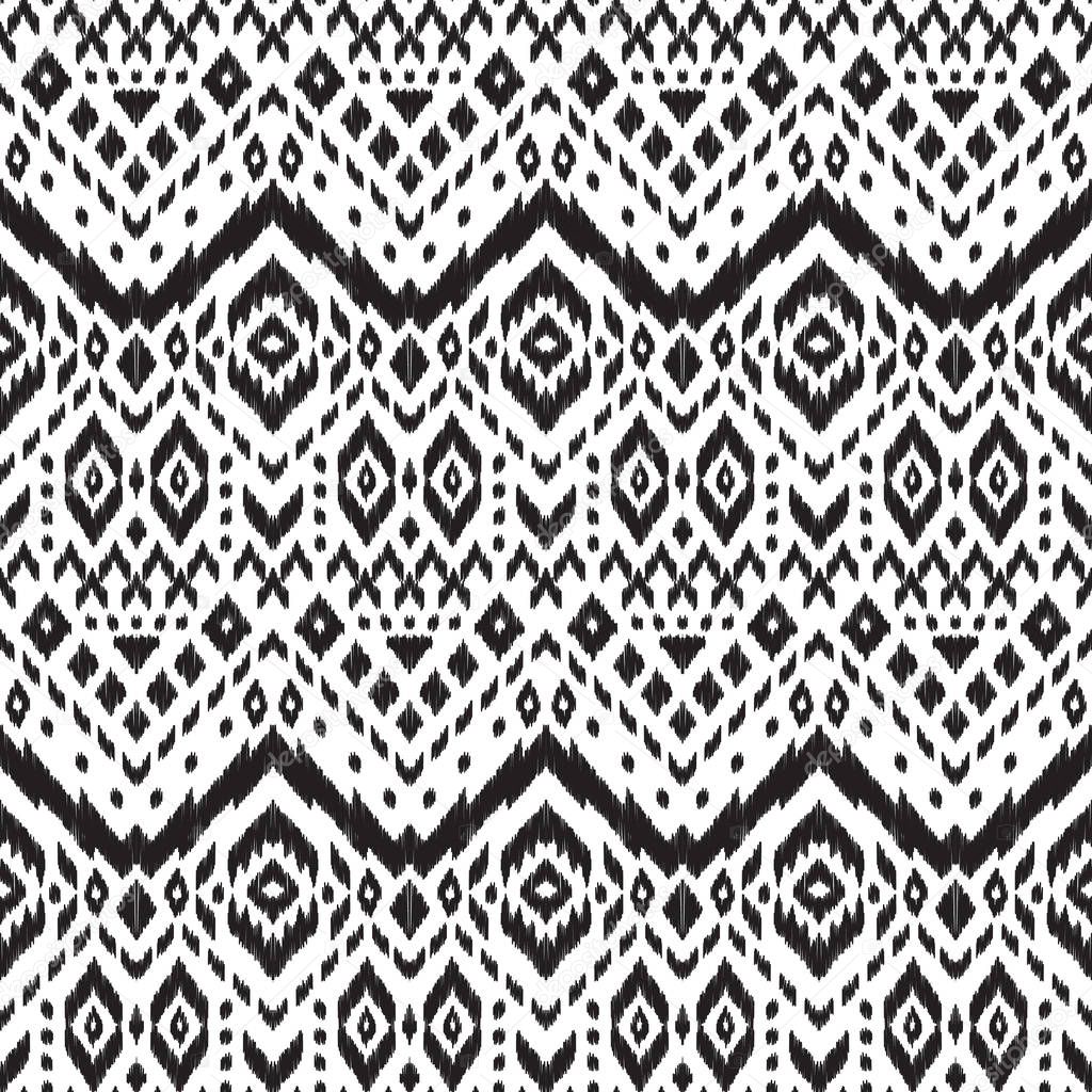 Black and white vector seamless pattern.