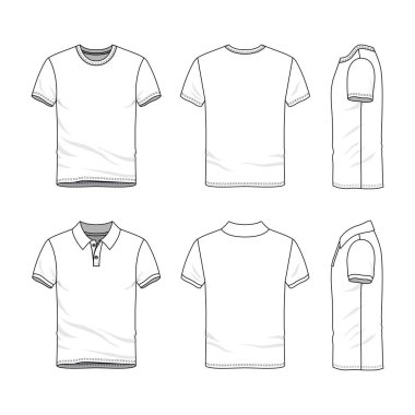 Şablonlar / t-shirt ve polo gömlek.