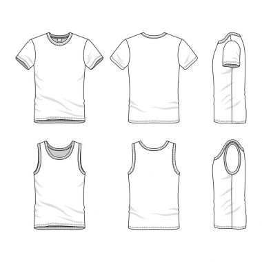 Şablonlar / t-shirt ve yelek.