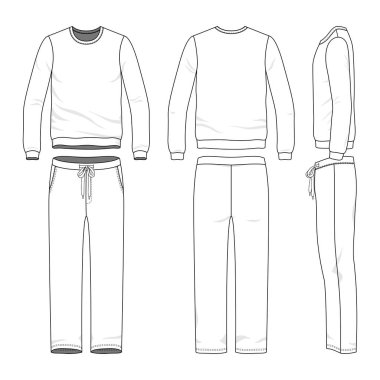 Clothing set of sweat suit. clipart