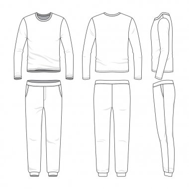 Clothing set of long sleeved shirt and sweatpants.