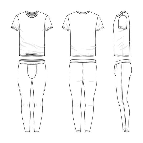 Sada oblečení tričko a Kalhoty/Salopettes. — Stockový vektor