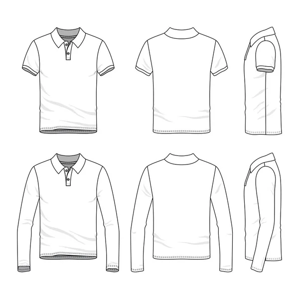 Zestaw odzieży męskiej golfowa koszulka polo. — Wektor stockowy