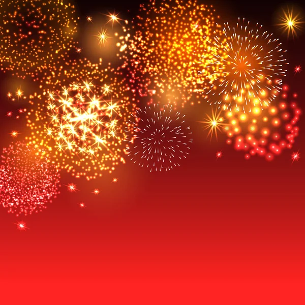 Vector illustration of fireworks. — Stock Vector