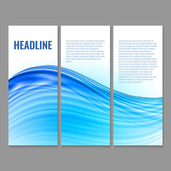 Wellenförmiges Banner-Design — Stockvektor