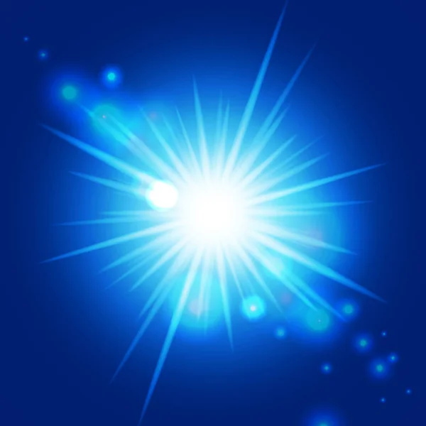 Rayon de soleil bleu abstrait — Image vectorielle