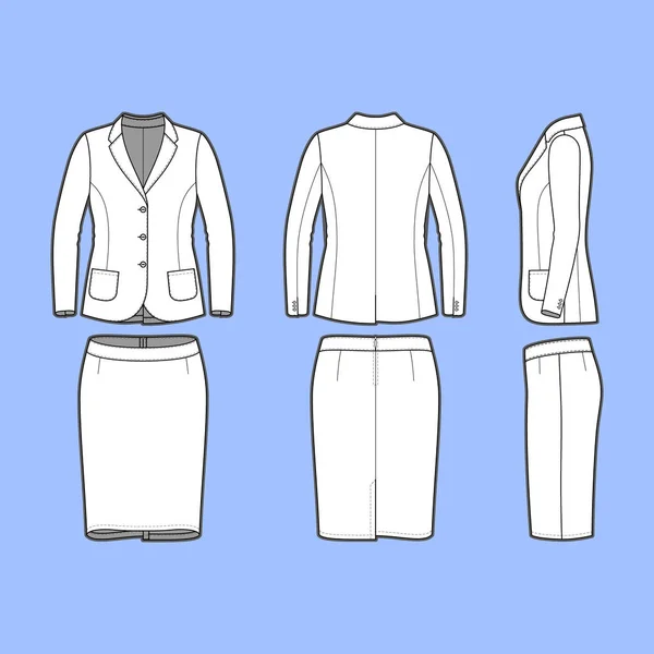 Dibujo simple de un blazer y una falda — Archivo Imágenes Vectoriales