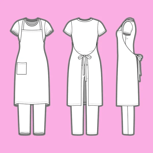 Conjunto de roupas femininas . —  Vetores de Stock