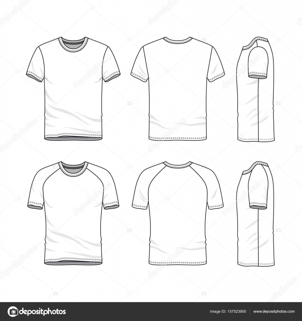 Vector templates of blank t-shirt — Stock Vector © aunaauna2012 #157523900