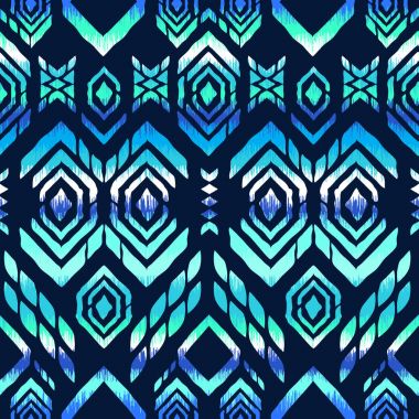 Dikişsiz desen Aztek tarzı. Renkli baskı Tekstil, duvar kağıdı, kart veya ambalaj kağıdı için.