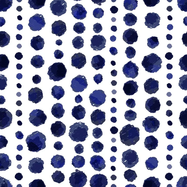 Polka Dot Seamless Pattern Эффект Акварели Тонкая Текстура — стоковый вектор