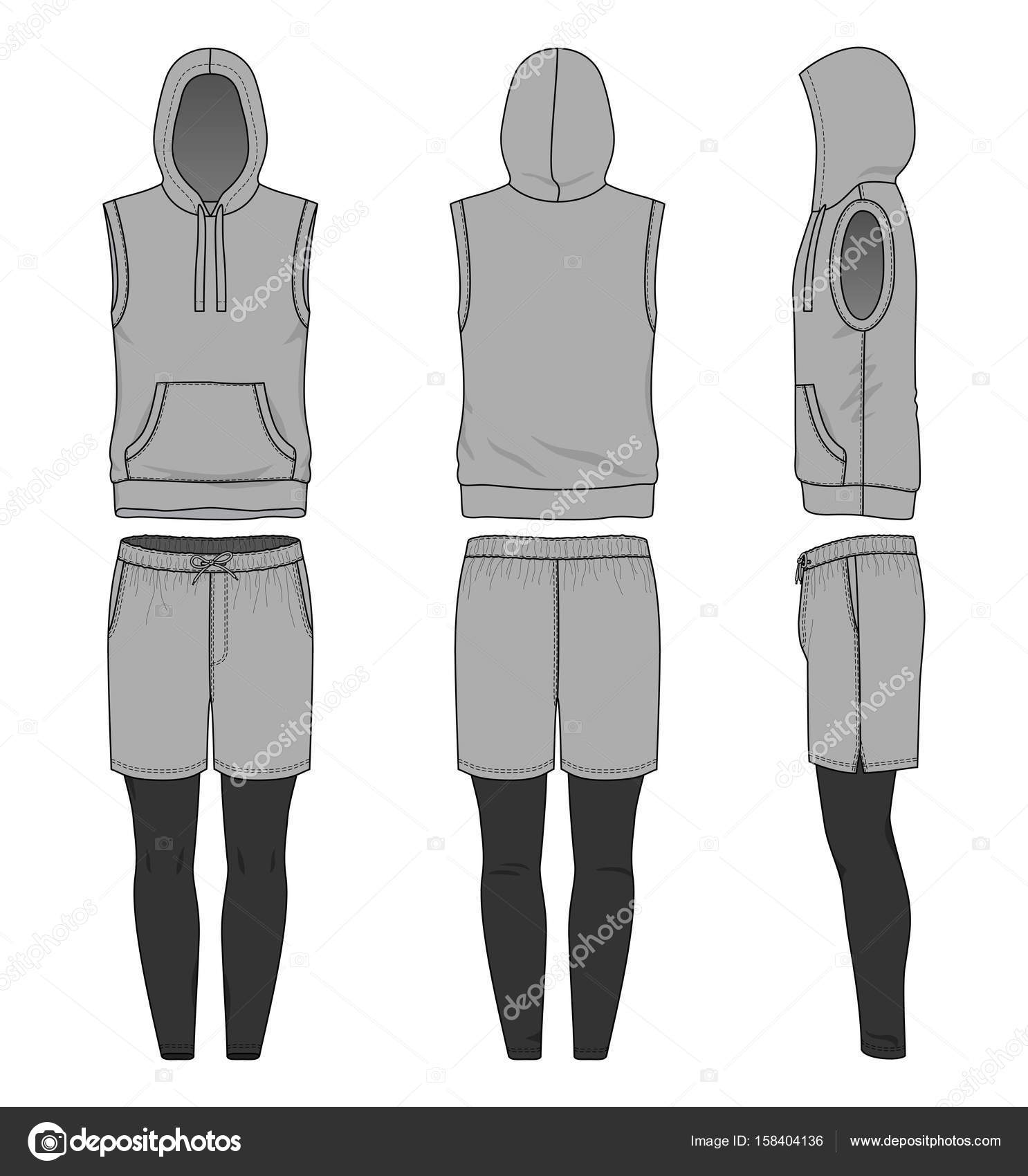 blank sleeveless hoodie