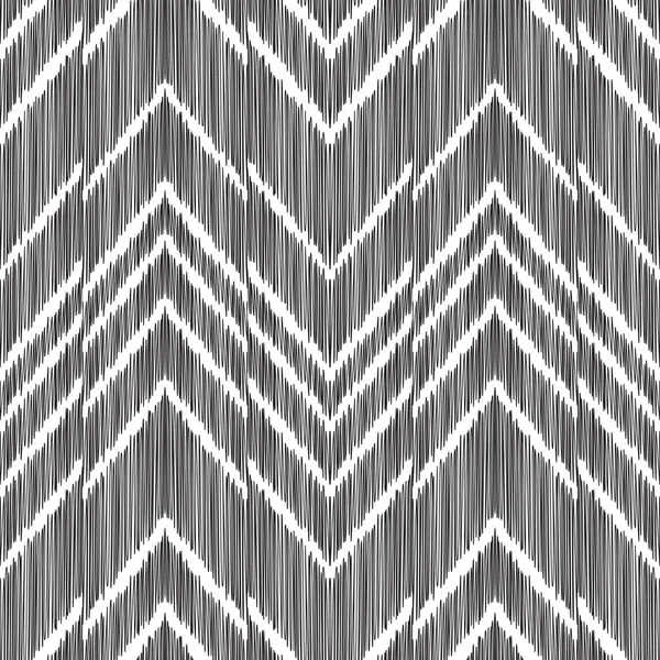 Jodełkę Streszczenie Tło Czarno Białe Ikat Wzór Włókienniczych Moda Tapeta — Wektor stockowy