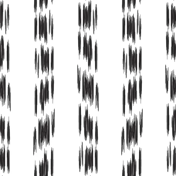 Ikat Patrón Sin Costuras Fondo Vectorial Diseño Blanco Negro Para — Archivo Imágenes Vectoriales