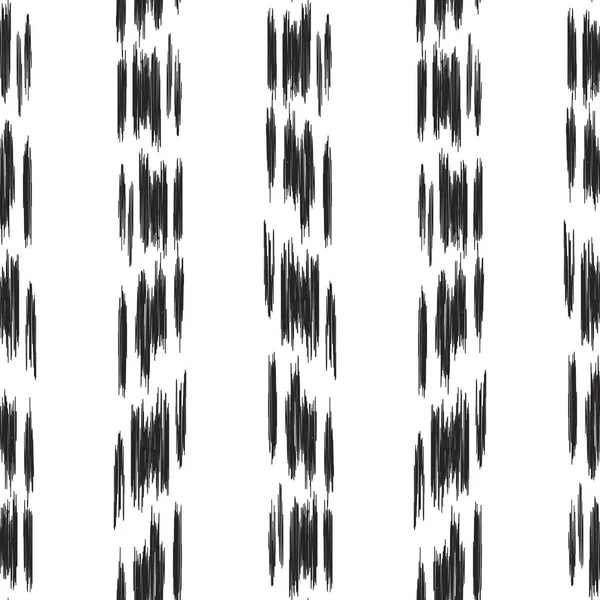 Ikat Seamless Узор Векторный Фон Черно Белый Дизайн Модной Текстильной — стоковый вектор