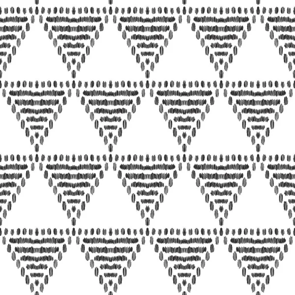 Ikat Seamless Pattern Design для ткани . — стоковый вектор