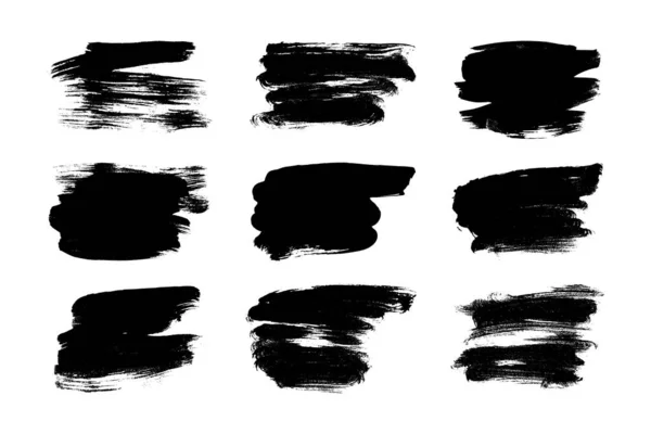 Hand drawn ink brush set — Stock Vector