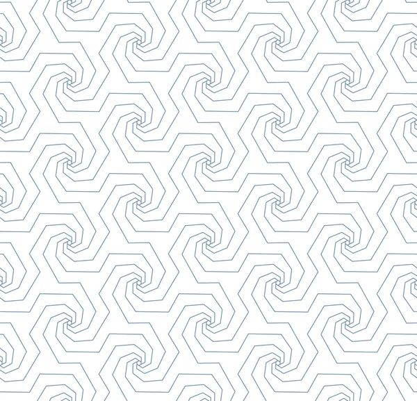 Naadloos lineair patroon in blauwe kleur. — Stockvector