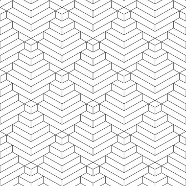 Soyut geometrik dikişsiz doğrusal desen.