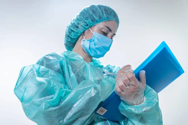 Coronavírus Obrigado Médicos Enfermeiros Que Trabalham Nos Hospitais Lutam Contra — Fotografia de Stock