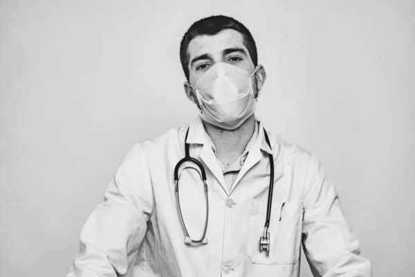 Coronavirus Doutor Enfermeira Retrato Trabalhando Nos Hospitais Lutando Contra Coronavírus — Fotografia de Stock