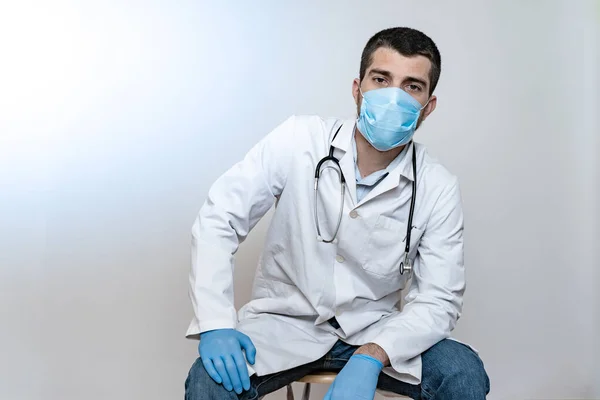 Coronavirus Doutor Enfermeira Retrato Trabalhando Nos Hospitais Lutando Contra Coronavírus — Fotografia de Stock