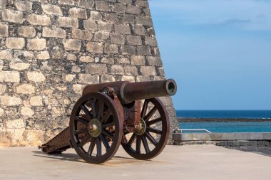 Top kalesi Arrecife lanzarote adaları kanaryası.