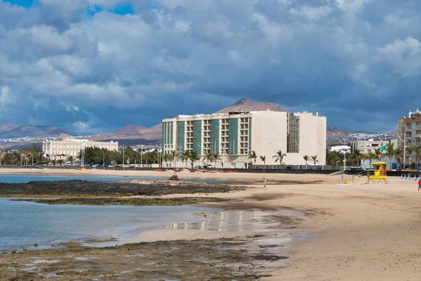 Lanzarote Kanarya Adaları 'nın tutuklandığı Redoubt plajı