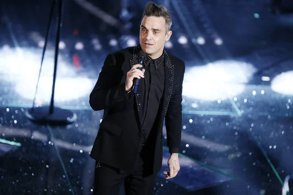 Cantante Robbie Williams — Foto de Stock