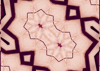 Soyut Arkaplan Kavramsal Düzen Simetrik Dekoratif Dekoratif Kaleydoskop Hareketi Geometrik Çember ve Yıldız Fraktal Şekilleri