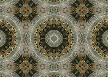 Soyut Arkaplan Kavramsal Düzen Simetrik Dekoratif Dekoratif Kaleydoskop Hareketi Geometrik Çember ve Yıldız Fraktal Şekilleri