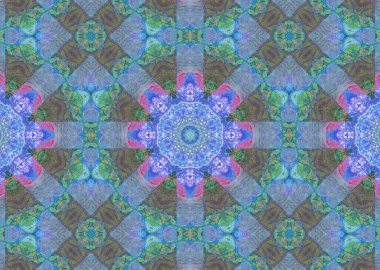 Soyut Arkaplan Kavramsal Düzen Simetrik Dekoratif Dekoratif Kaleydoskop Hareketi Geometrik Çember ve Yıldız Fraktal Şekilleri