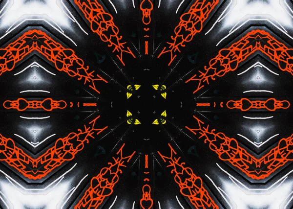 Abstract Achtergrond Patroon Abstract Achtergrond Concept Symmetrisch Patroon Decoratieve Caleidoscoop — Stockfoto