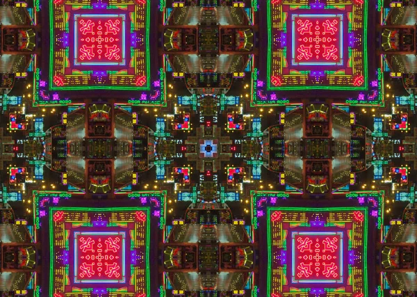 Abstraktní Koncept Pozadí Symetrický Vzor Ornamentální Dekorativní Kaleidoskop Pohyb Geometrický — Stock fotografie