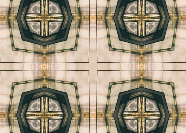 Abstract Achtergrond Concept Symmetrisch Patroon Decoratieve Caleidoscoop Beweging Geometrische Cirkel — Stockfoto
