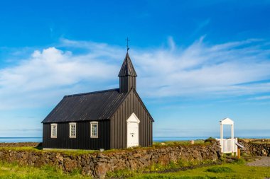 Lutheran bucak 1847 yılında inşa Budakirkja siyah boyalı 