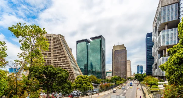 Moderne Wolkenkratzer Gebäude Downtown panorama, Rio de Janeiro, — Stockfoto