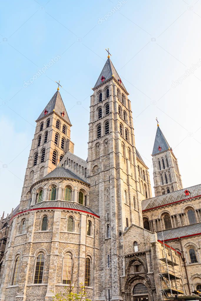 Notre-Dame de Tournai towers, Cathedral of Our Lady, Tournai, Wa