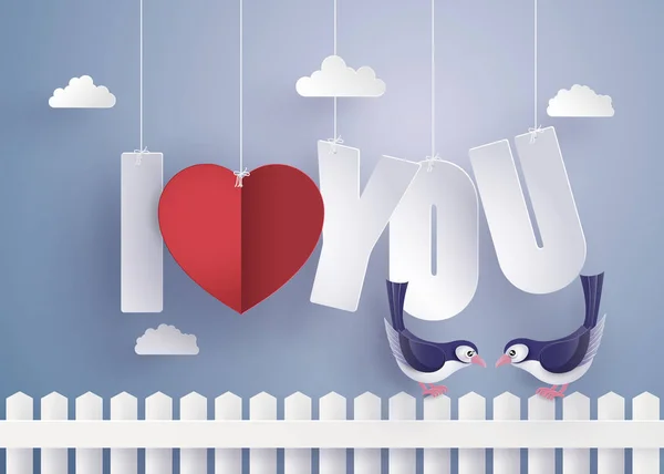 Concepto de Amor y Día de San Valentín . — Vector de stock